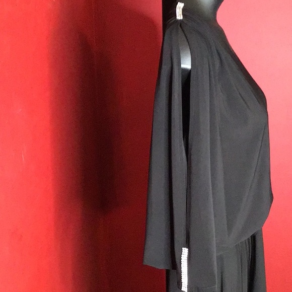 S. LEVINE COLD SHOULDER EMBELLISHED JUMPSUIT SZ L - Picture 4 of 8